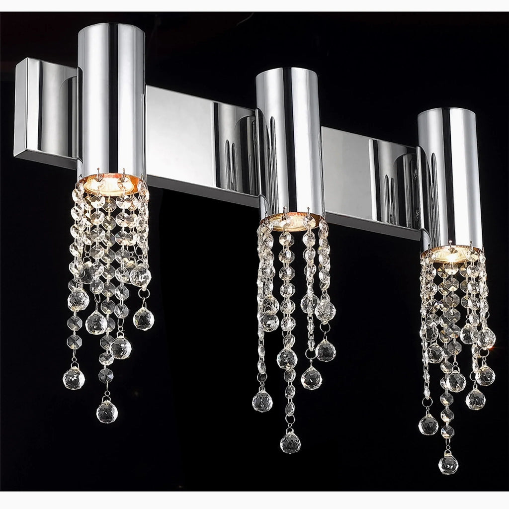 Berneck | Trendy Chrome Crystal Wall Sconce