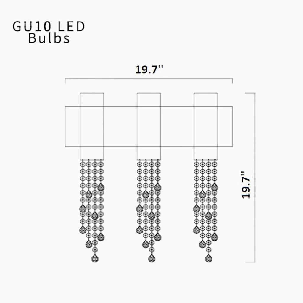 Berneck | Trendy Chrome Crystal Wall Sconce