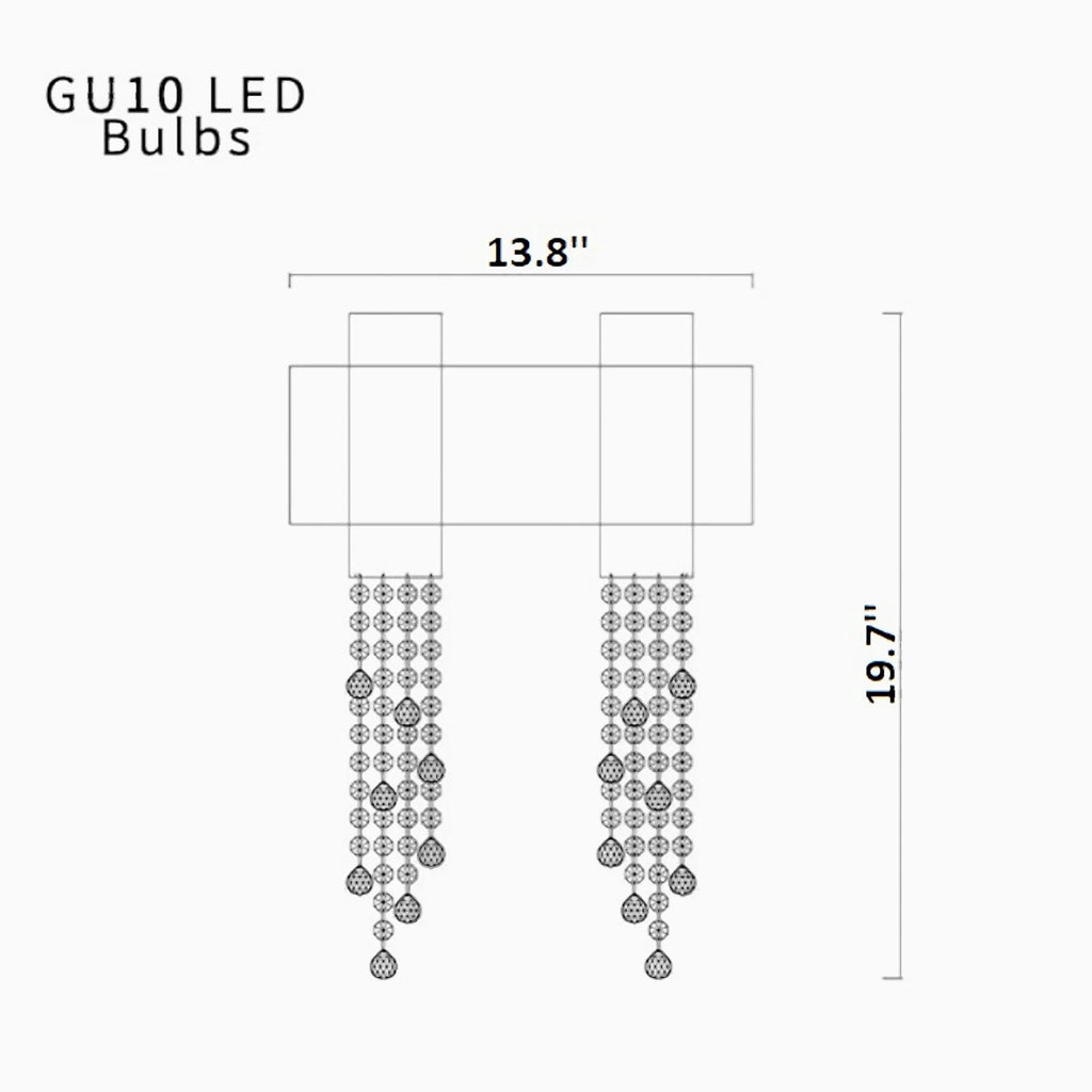 Berneck | Trendy Chrome Crystal Wall Sconce