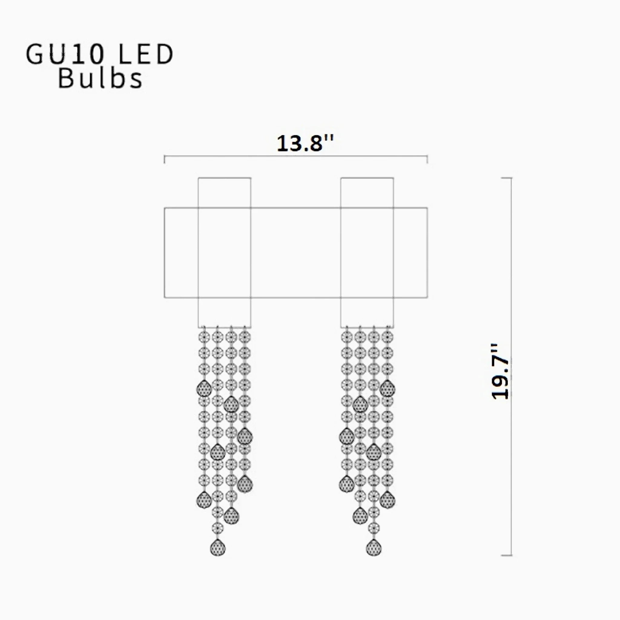 Berneck | Trendy Chrome Crystal Wall Sconce