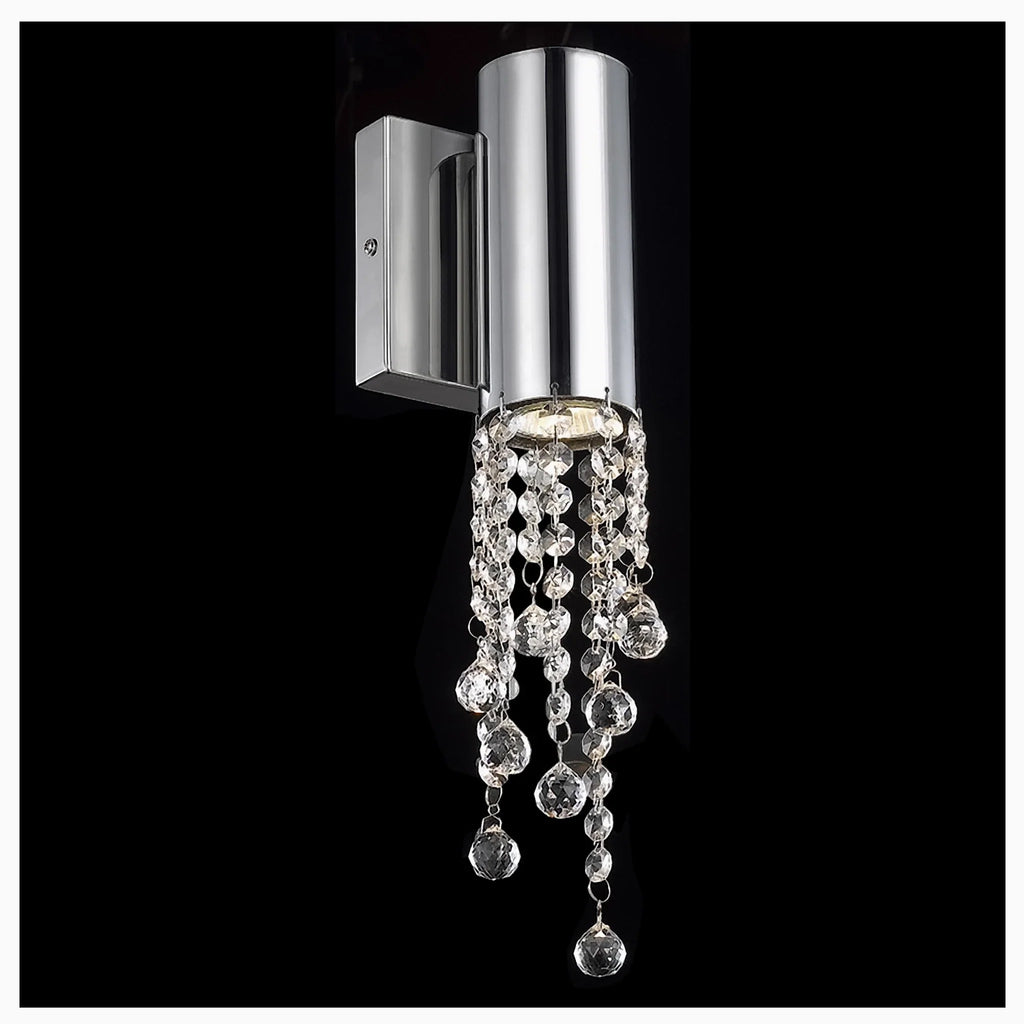 Berneck | Trendy Chrome Crystal Wall Sconce