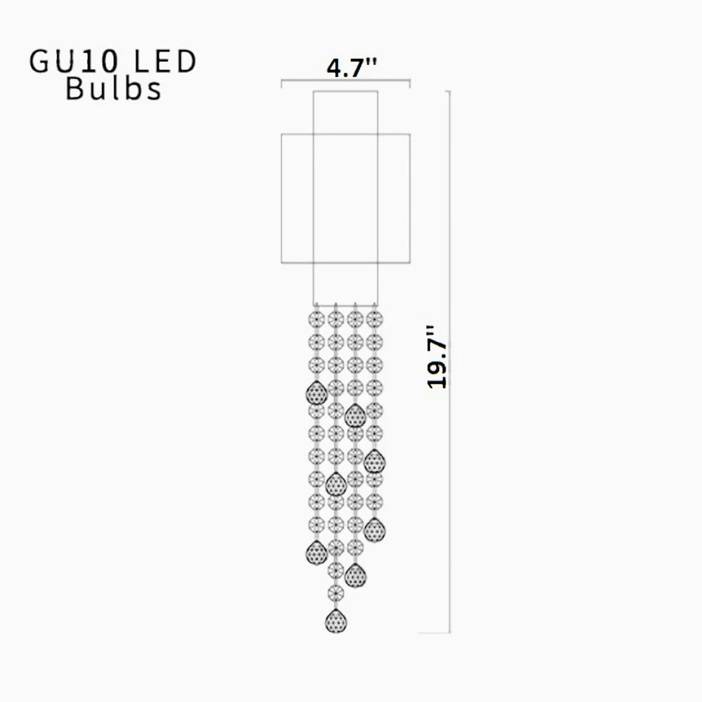 Berneck | Trendy Chrome Crystal Wall Sconce