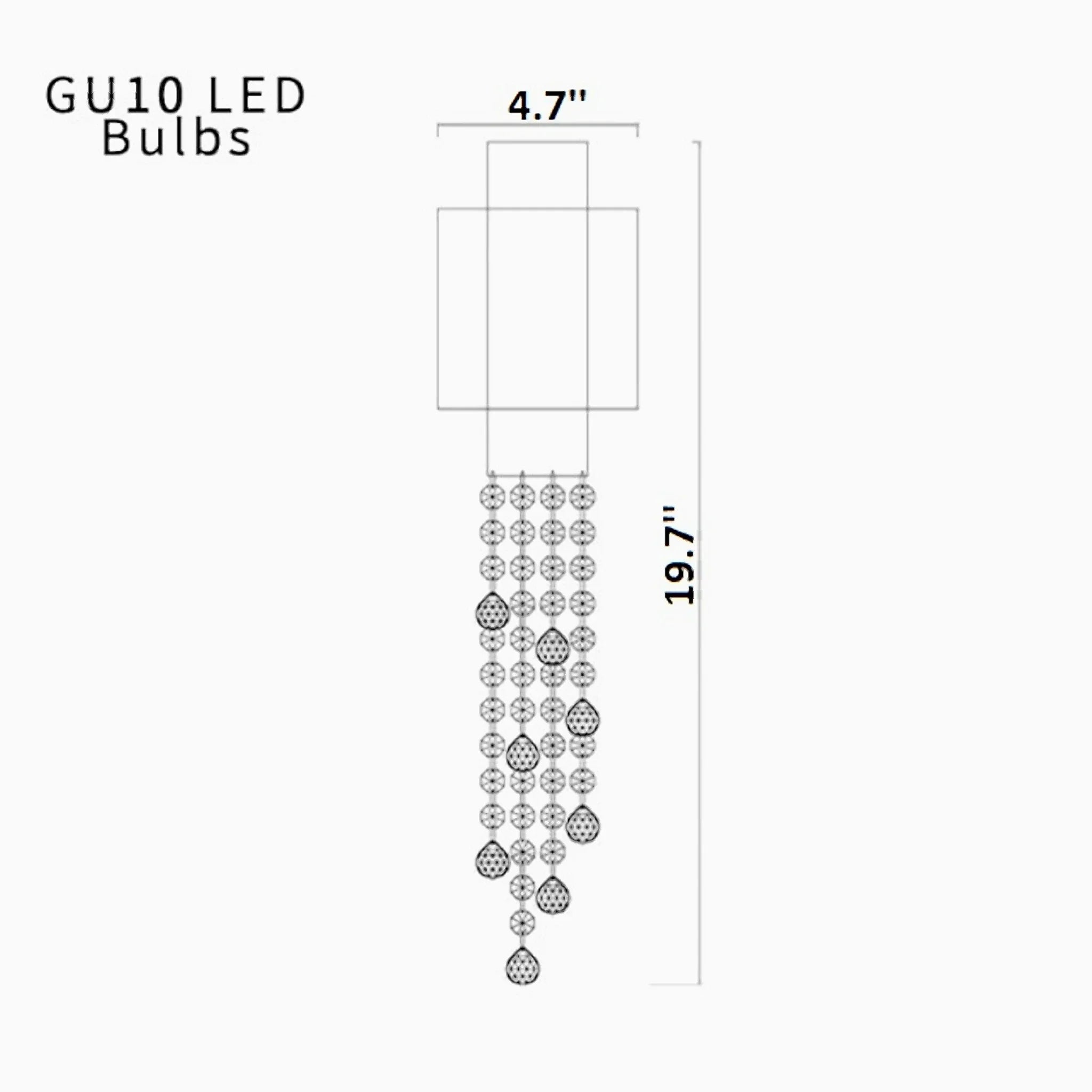 Berneck | Trendy Chrome Crystal Wall Sconce