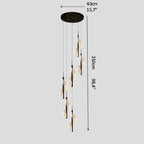 Bonassola | Exceptional Long Spiral LED Pendant Chandelier