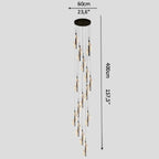 Bonassola | Exceptional Long Spiral LED Pendant Chandelier