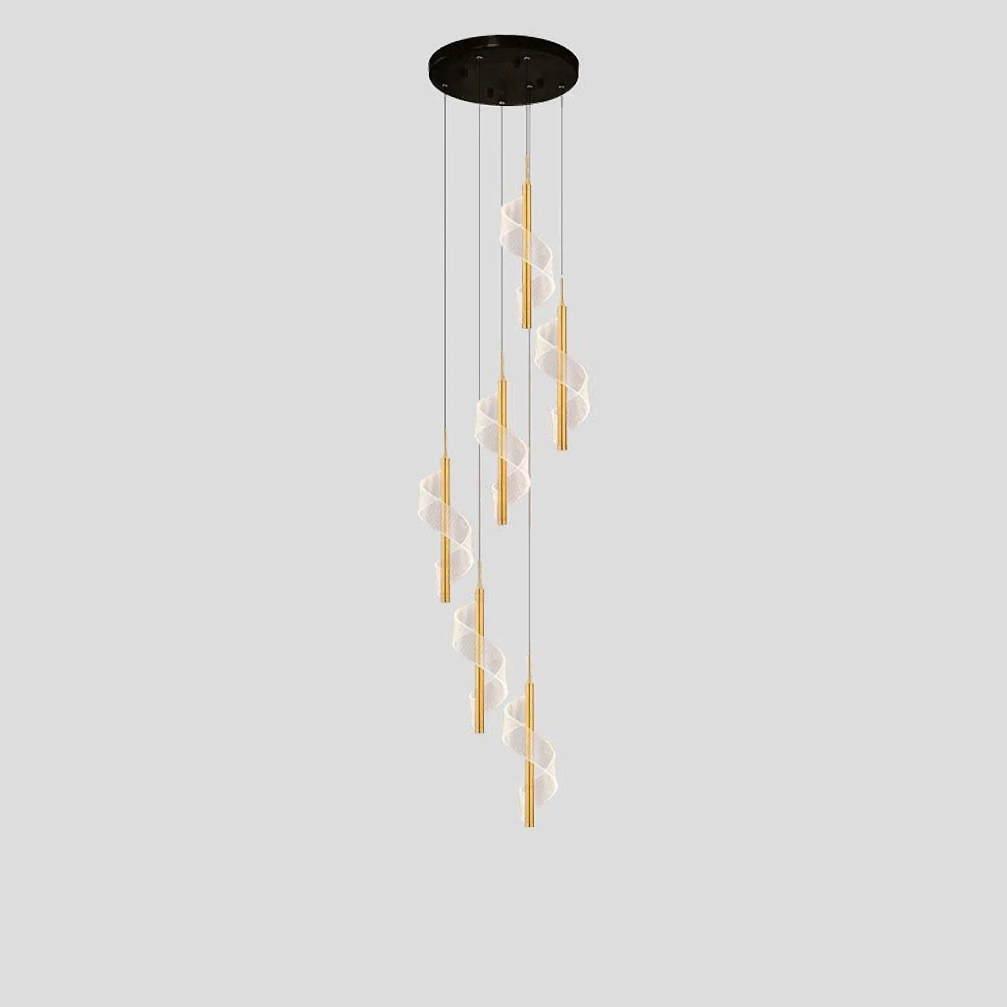 Bonassola | Exceptional Long Spiral LED Pendant Chandelier