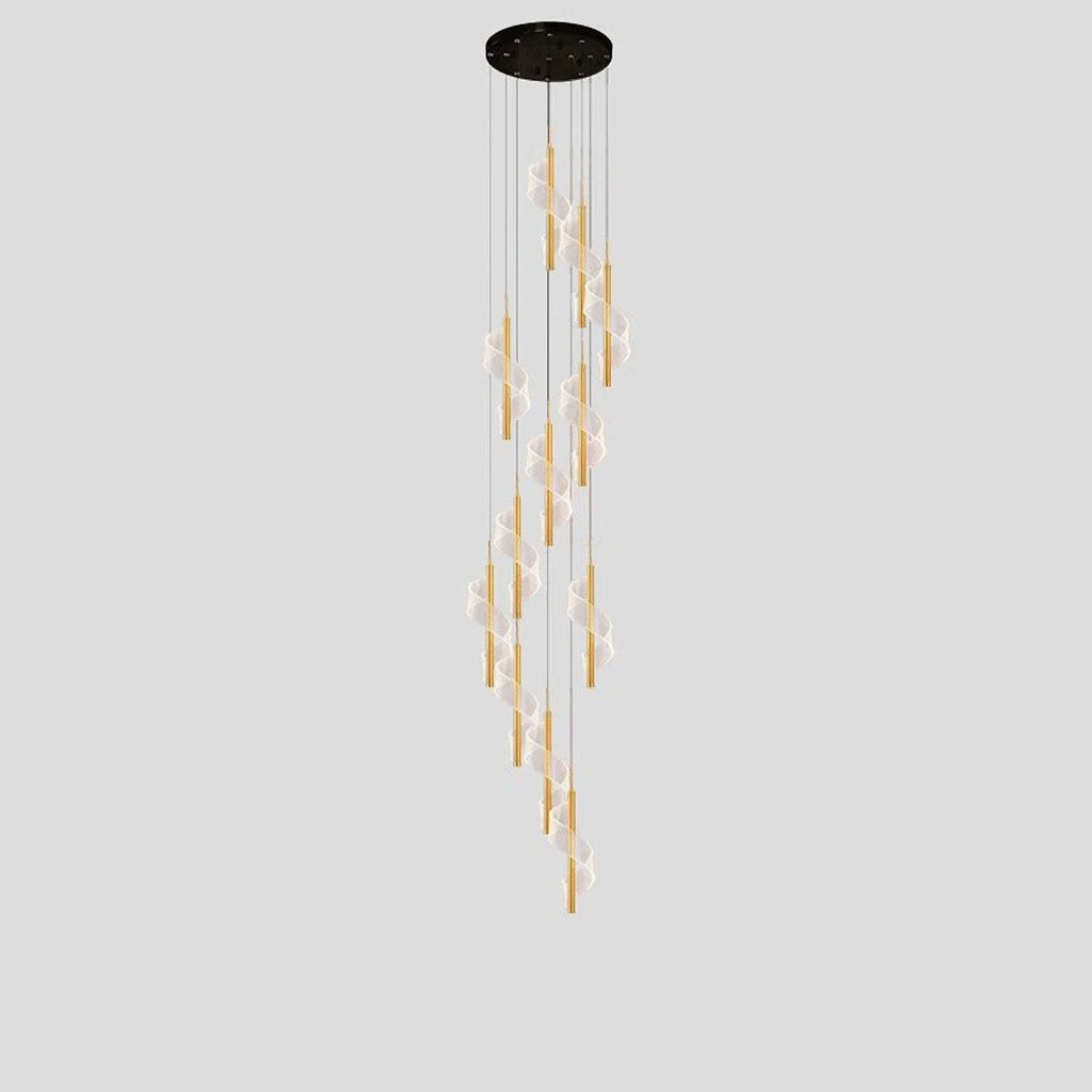 Bonassola | Exceptional Long Spiral LED Pendant Chandelier