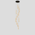Bonassola | Exceptional Long Spiral LED Pendant Chandelier