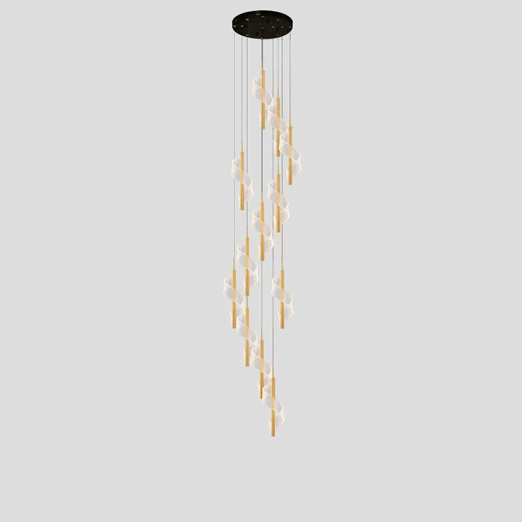 Bonassola | Exceptional Long Spiral LED Pendant Chandelier