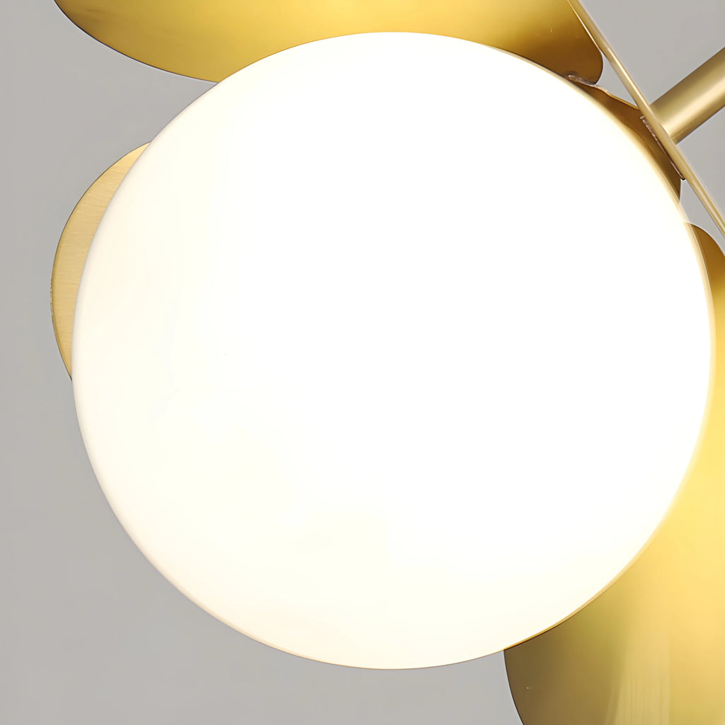 Bordighera | Nordic Gold Ceiling Copper Light with Flower Design