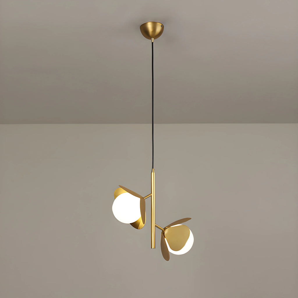 Bordighera | Nordic Gold Ceiling Copper Light with Flower Design