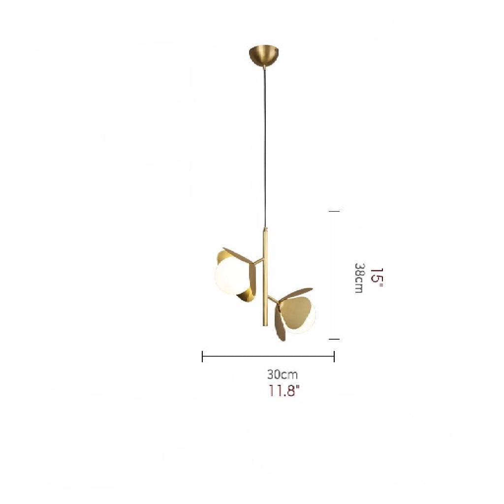 Bordighera | Nordic Gold Ceiling Copper Light with Flower Design