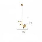 Bordighera | Nordic Gold Ceiling Copper Light with Flower Design