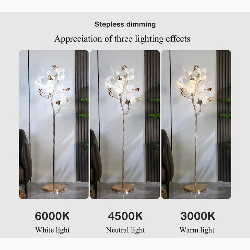 Bremgarten | Creative Ginkgo Leaves Shaped LED Floor Lamp