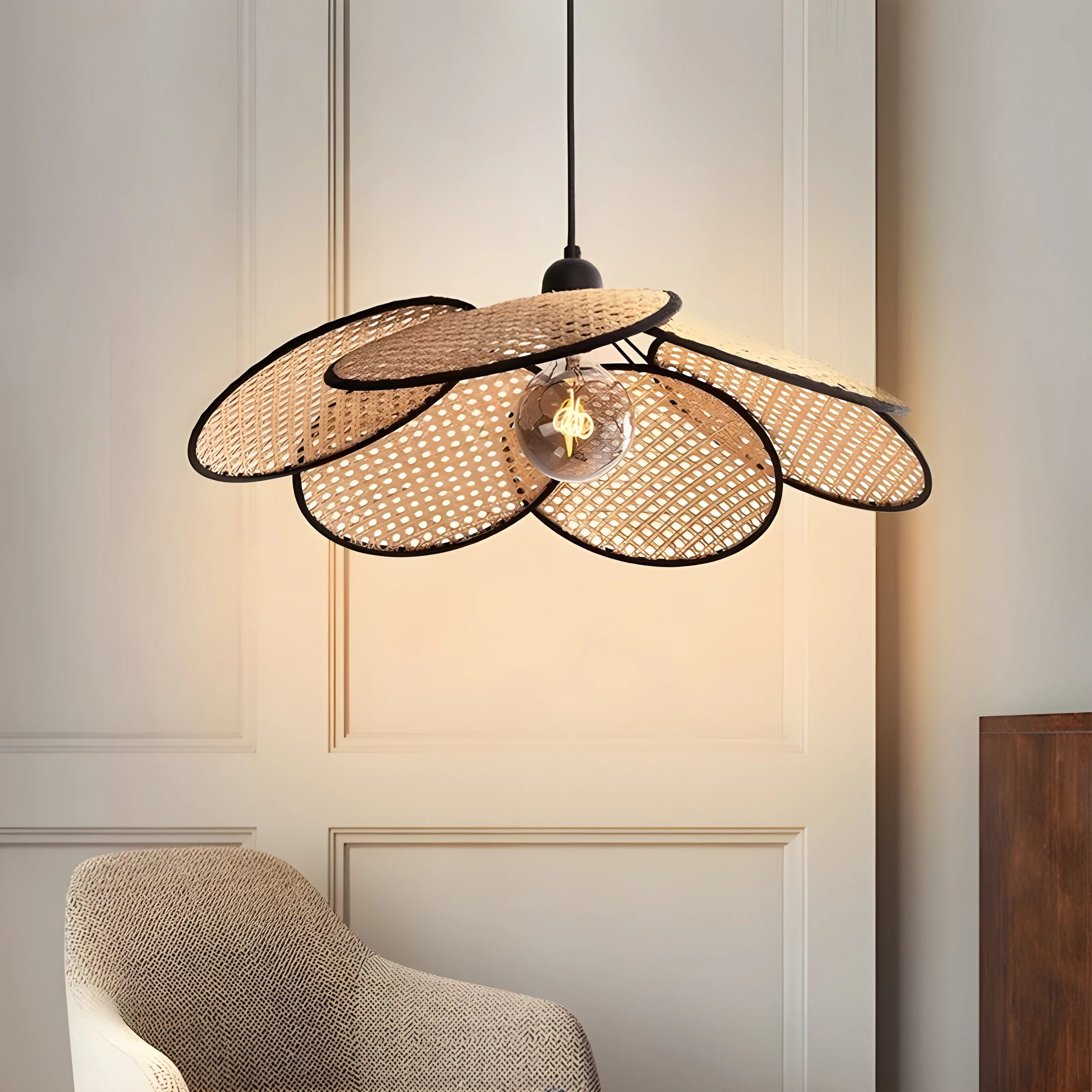 Brienz | Pendant Light with Hand Made Rattan Wicker