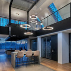 Brig-Glis | Gold Spiral LED Chandelier for Living Room