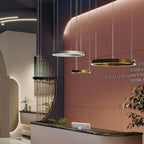 Brig-Glis | Gold Spiral LED Chandelier for Living Room