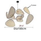 Bulach | Modern Chandelier with Hand Made Rattan Wicker