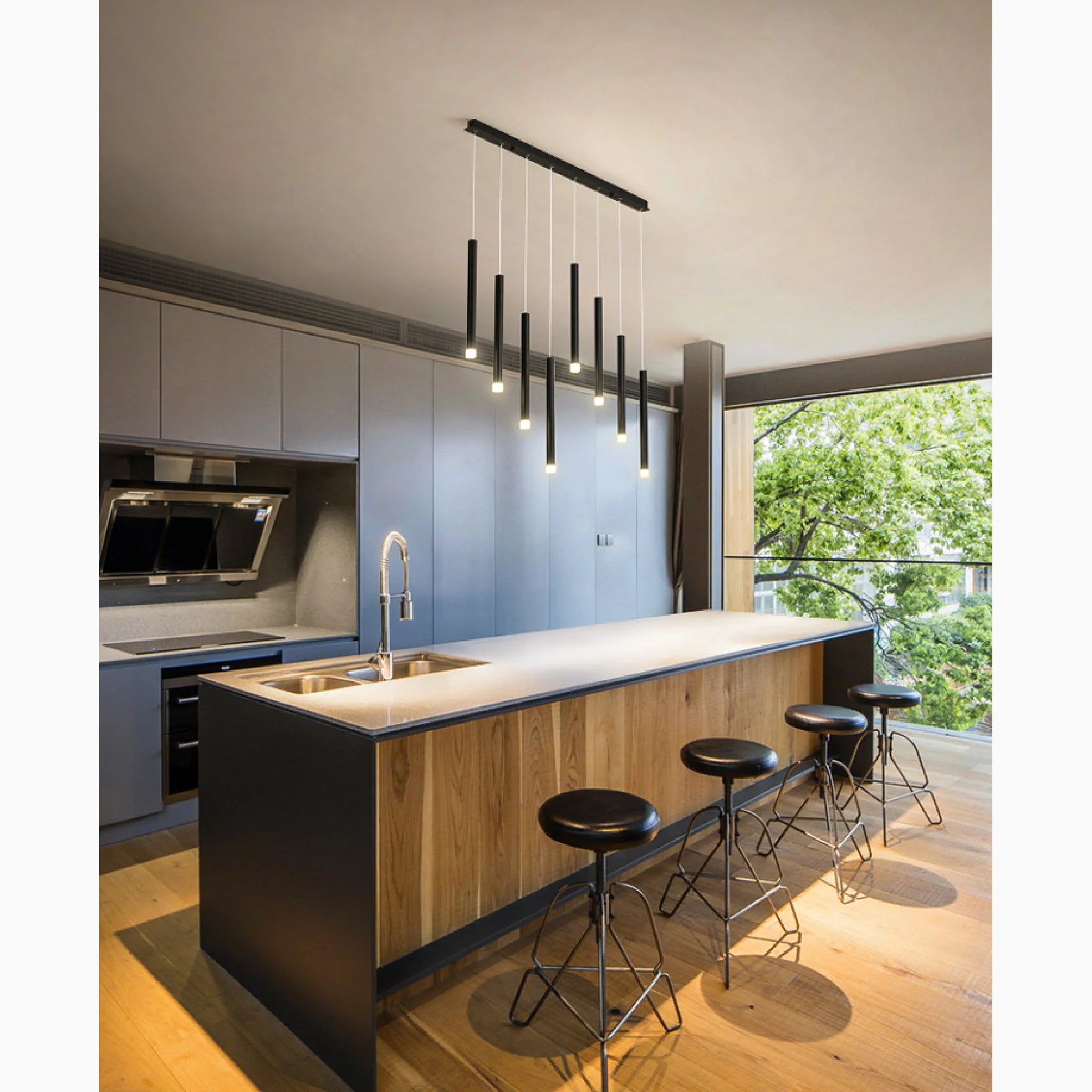 Burgdorf | Black Pendant Lamp in a Nordic Style for Kitchen