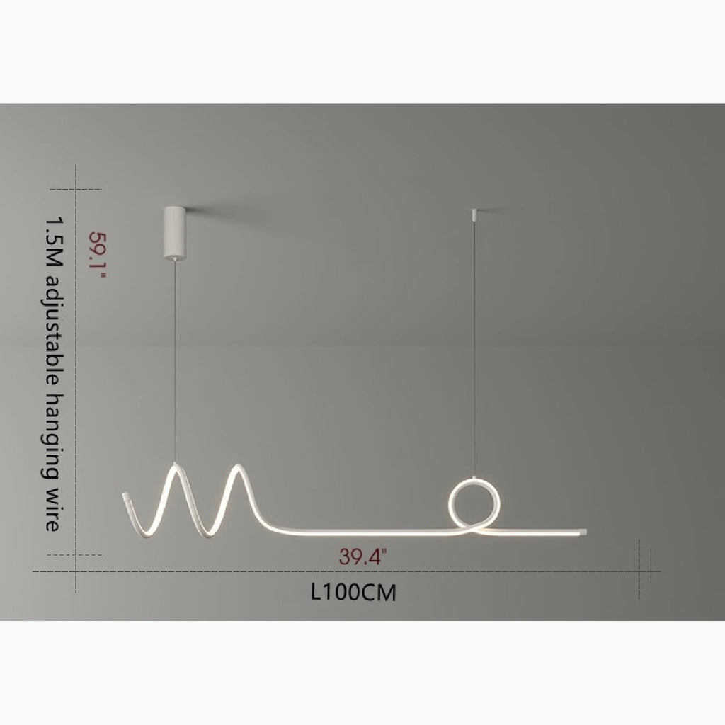 Bussigny-pres-Lausanne | Nordic Pendant Lamp with a Long Strip