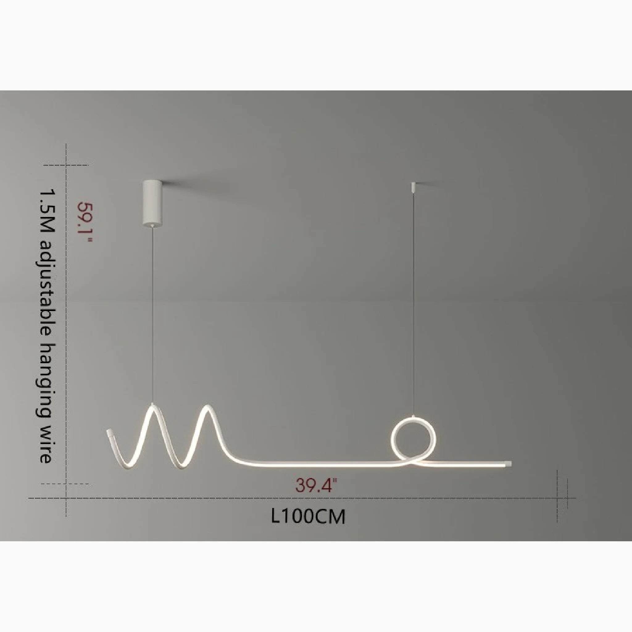 Bussigny-pres-Lausanne | Nordic Pendant Lamp with a Long Strip