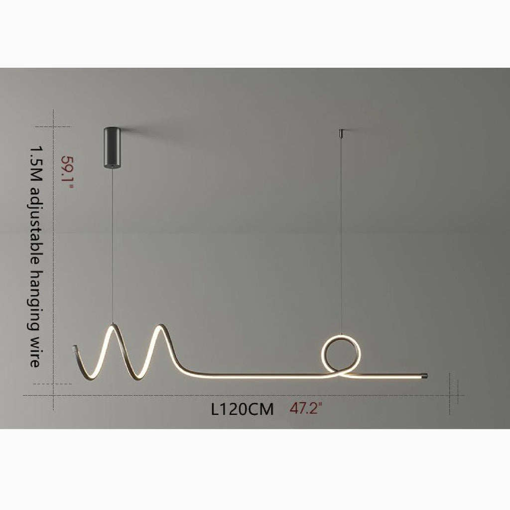 Bussigny-pres-Lausanne | Nordic Pendant Lamp with a Long Strip