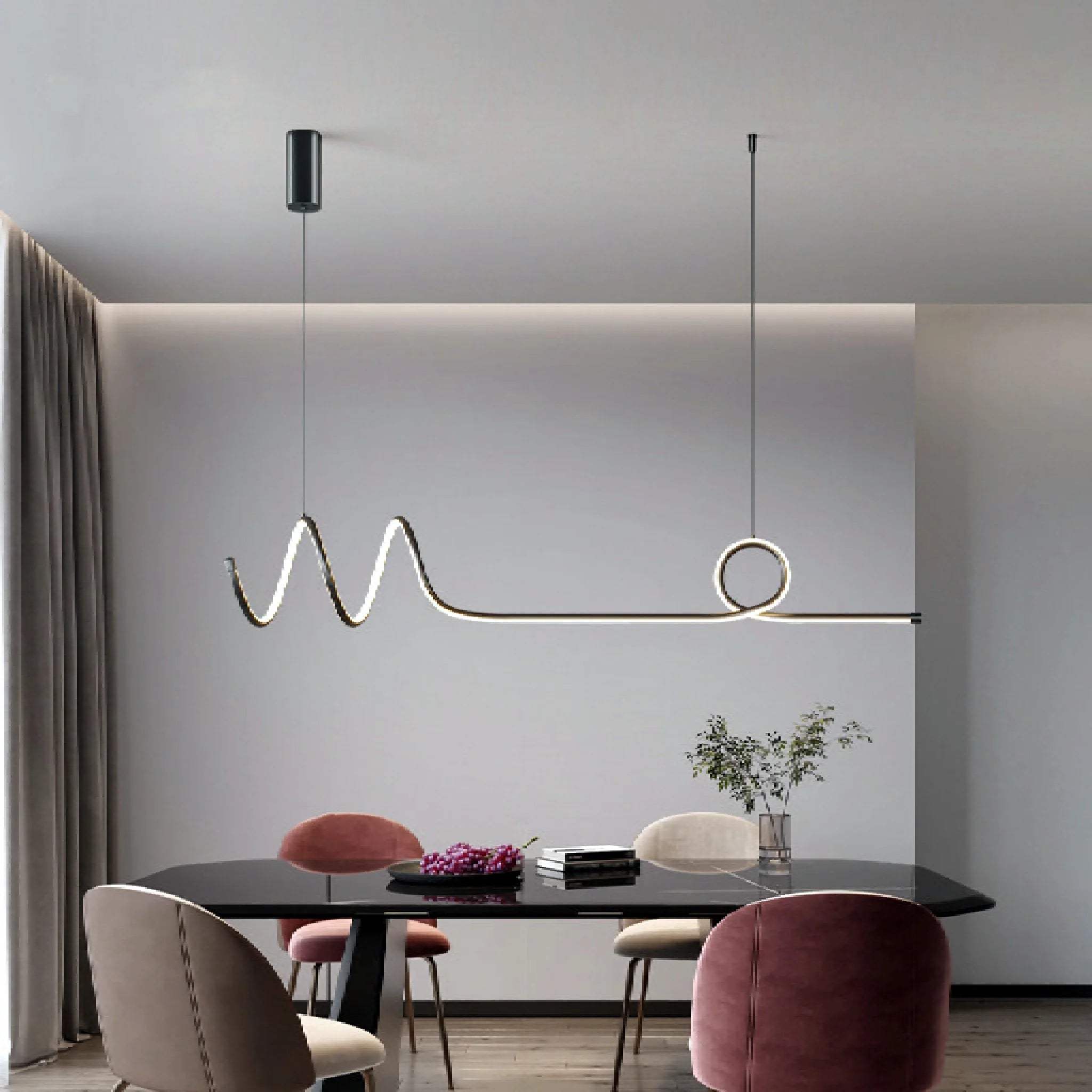 Bussigny-pres-Lausanne | Nordic Pendant Lamp with a Long Strip