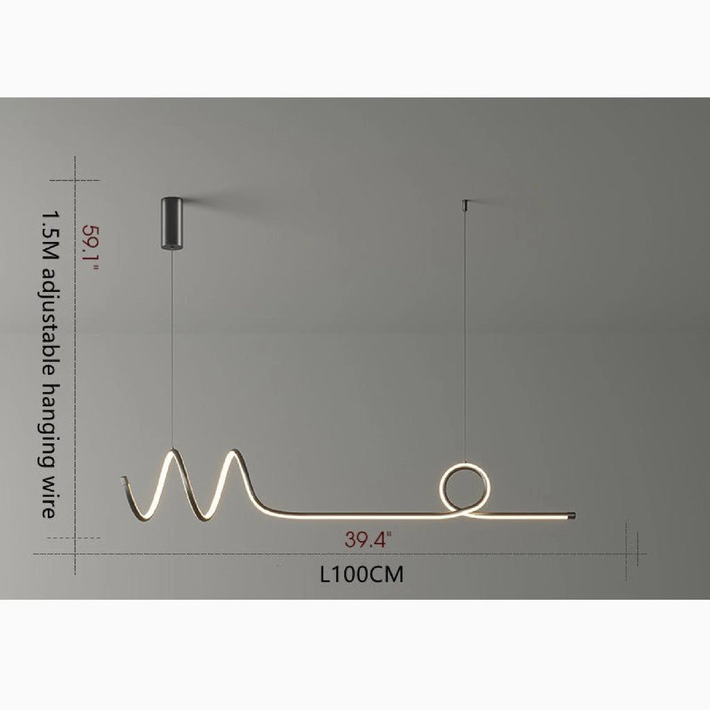 Bussigny-pres-Lausanne | Nordic Pendant Lamp with a Long Strip