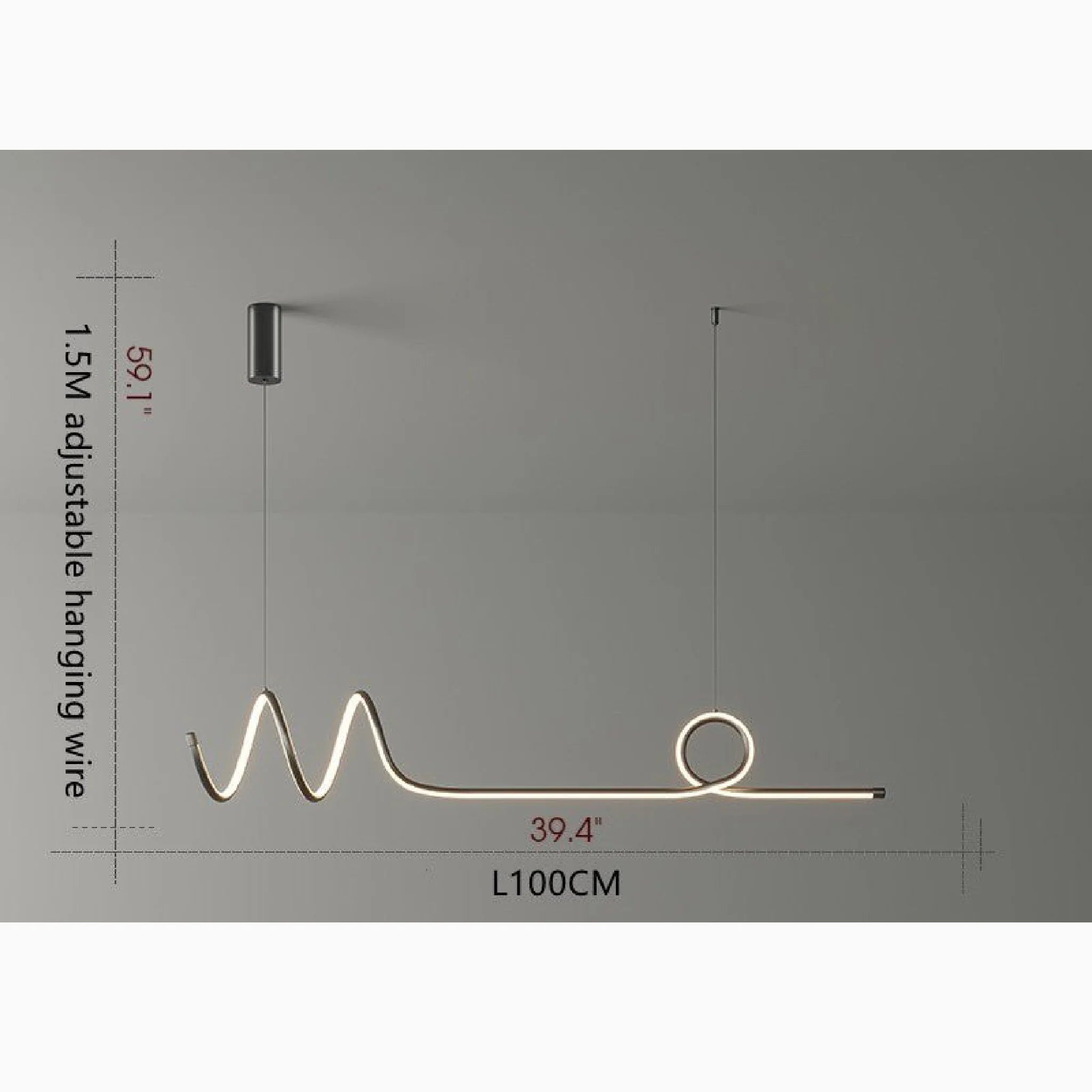 Bussigny-pres-Lausanne | Nordic Pendant Lamp with a Long Strip