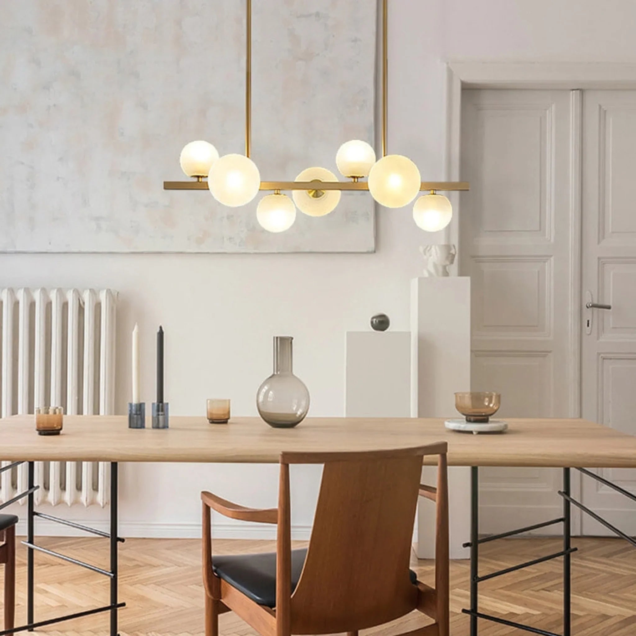Ca' d'Andrea | Modern Gold Pearls Chandelier for Kitchen