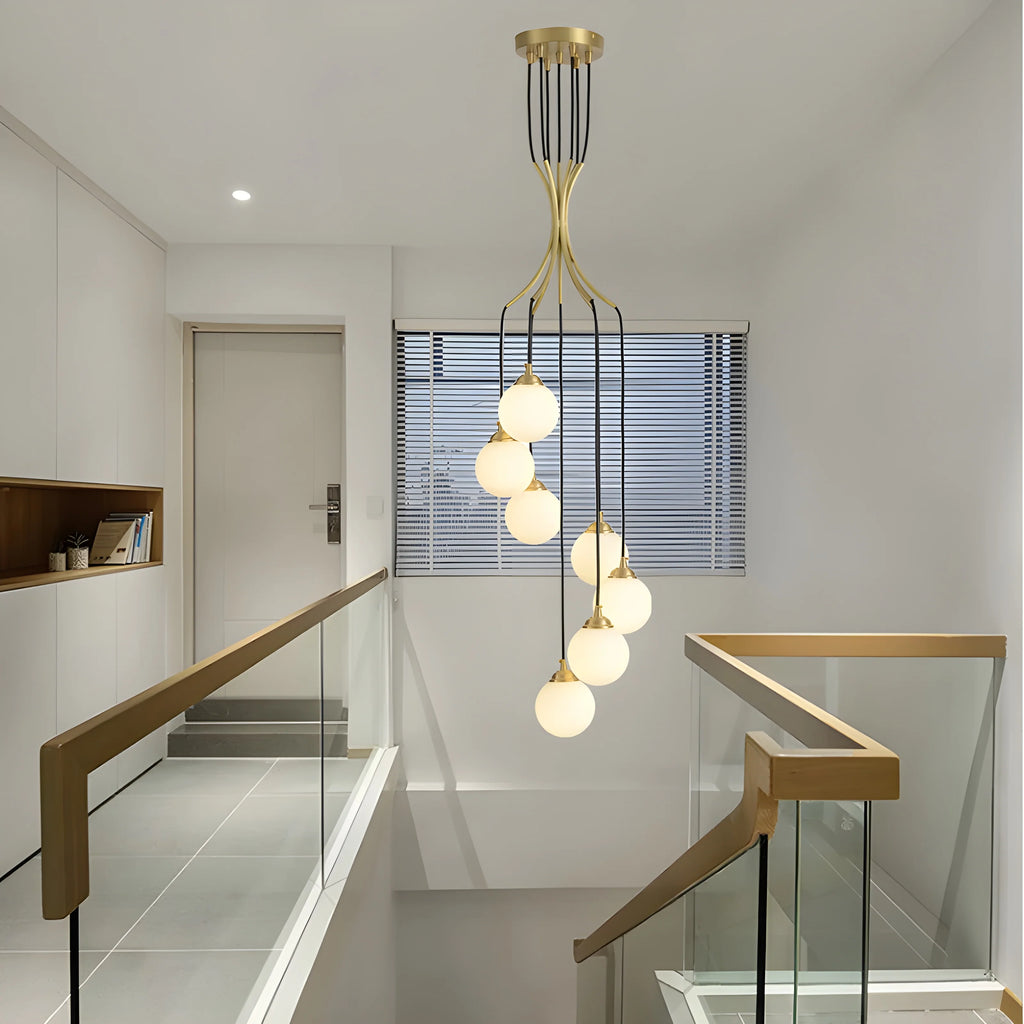 Cabris | Nordic Modern Long Glass Balls Chandelier