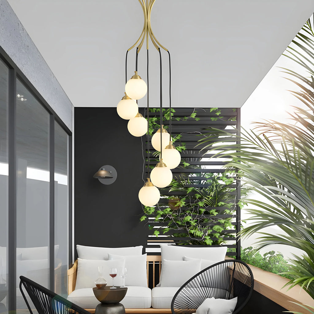 Cabris | Nordic Modern Long Glass Balls Chandelier