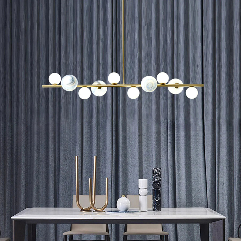 Cadegliano-Viconago | Horizontal Linear Chandelier for Dining Room