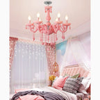 Caderzone | Nordic LED Pink Crystal Luxury Pendant Chandelier