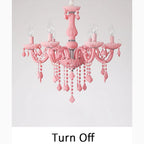 Caderzone | Nordic LED Pink Crystal Luxury Pendant Chandelier