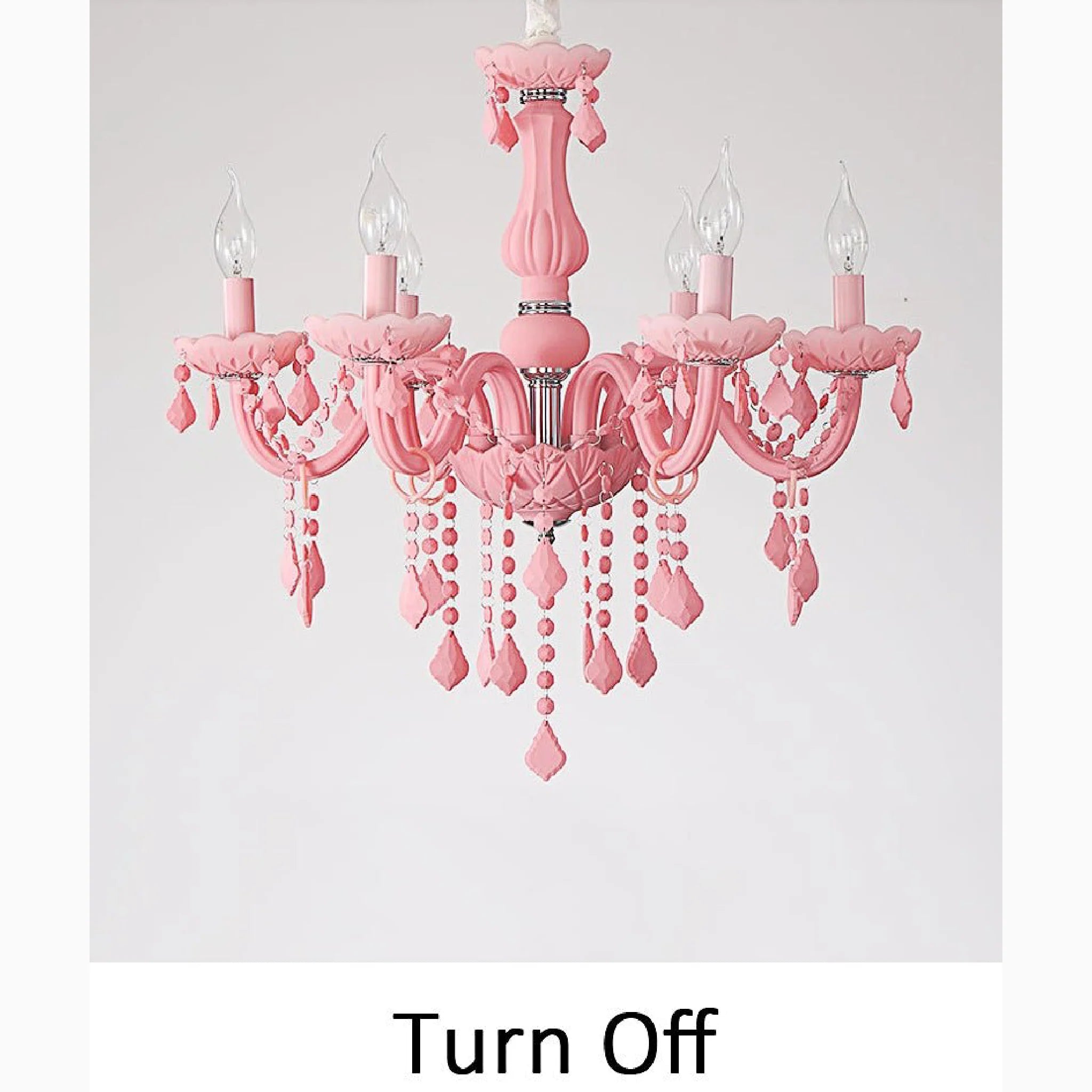 Caderzone | Nordic LED Pink Crystal Luxury Pendant Chandelier