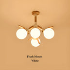 Cadoneghe | Nordic-Styled Wood Chandelier with Glass-Ball Lights