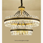 Caerano di San Marco | Postmodern Round Crystal Leather LED Chandelier