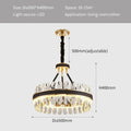 Caerano di San Marco | Postmodern Round Crystal Leather LED Chandelier