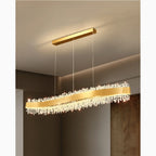 Caglio | Luxury Wave-Shaped Rectangle Crystal Chandelier