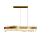Caglio | Luxury Wave-Shaped Rectangle Crystal Chandelier