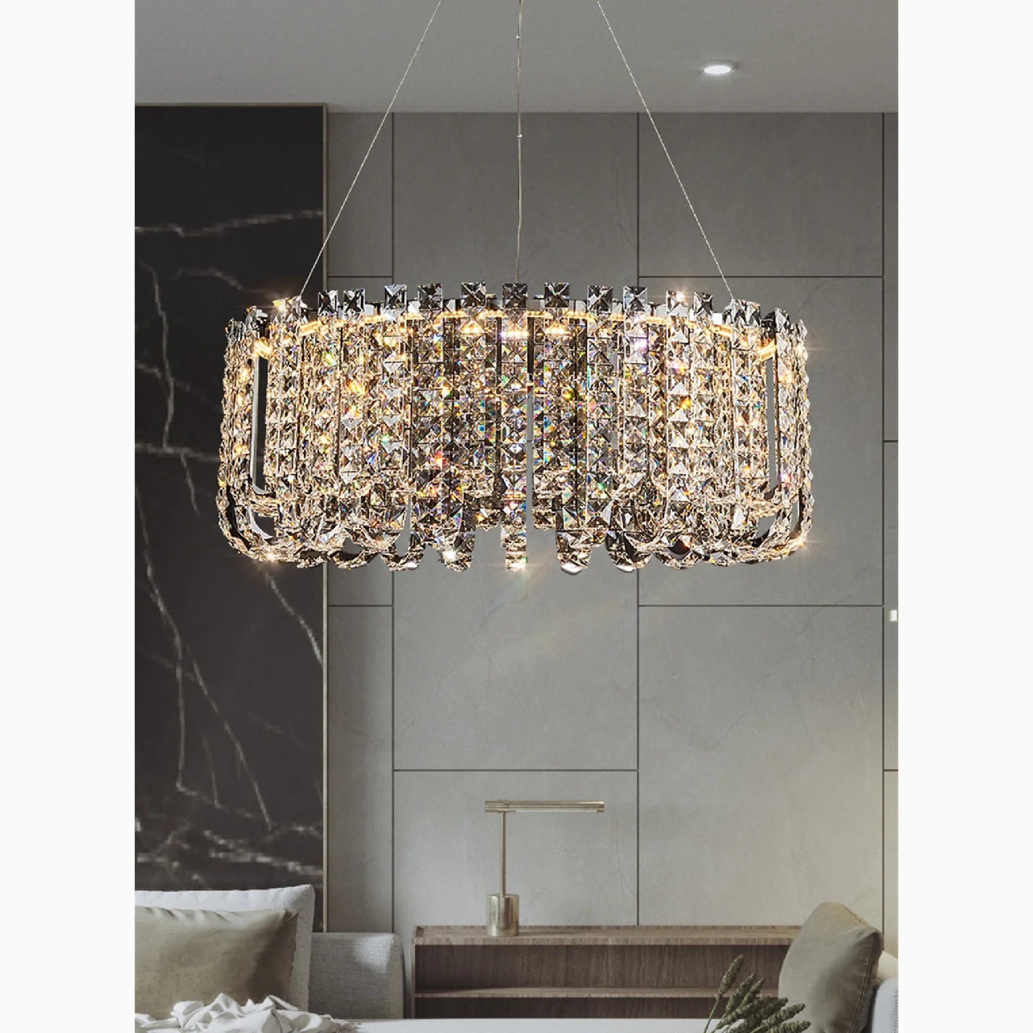 Cagnano Amiterno | Posh Large LED Crystal Pendant Chandelier