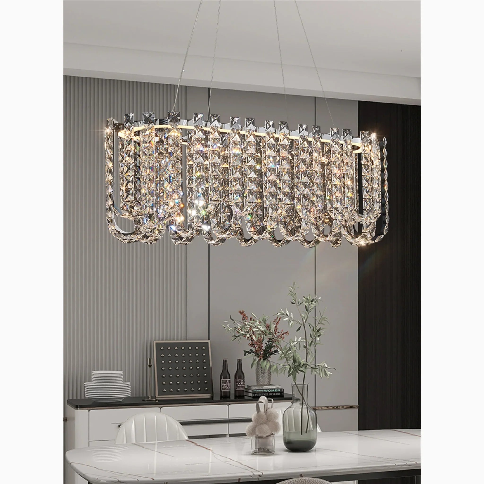 Cagnano Amiterno | Posh Large LED Crystal Pendant Chandelier