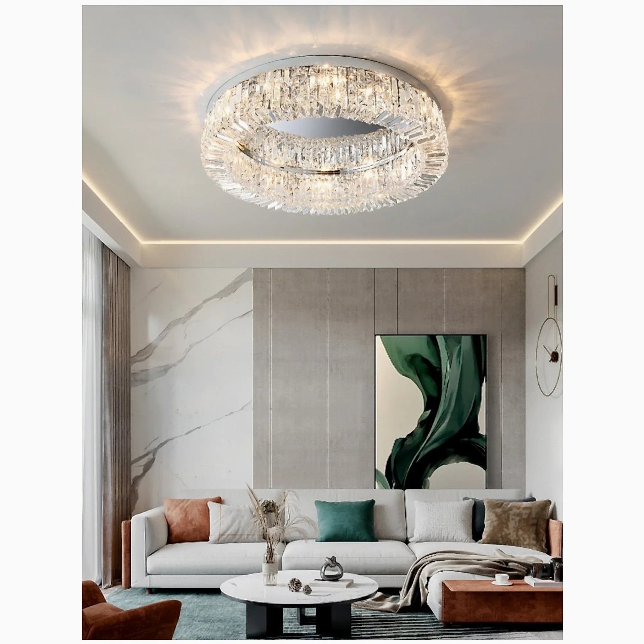 Carcare | Eminent Drum Crystal Chandelier for Ceiling