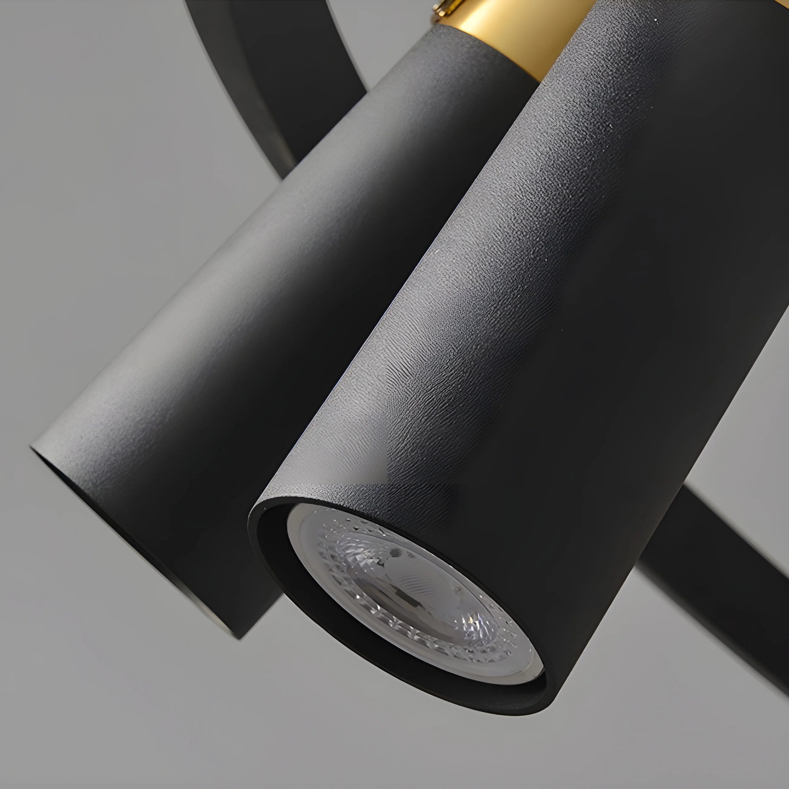 Celerina/Schlarigna | Round Black Metal LED Pendant Light