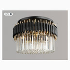 Ceriale | Grand Black Modern Crystal Ceiling Chandelier