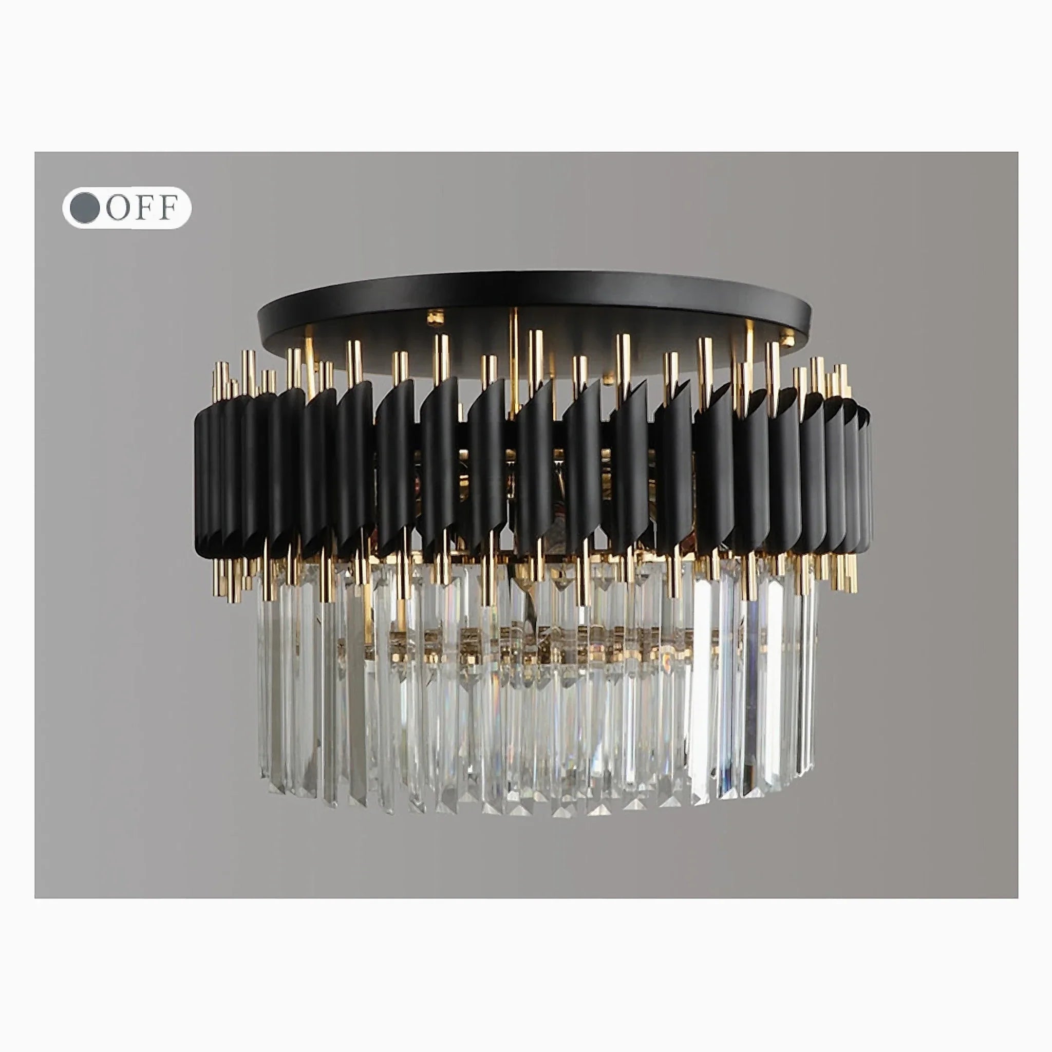 Ceriale | Grand Black Modern Crystal Ceiling Chandelier