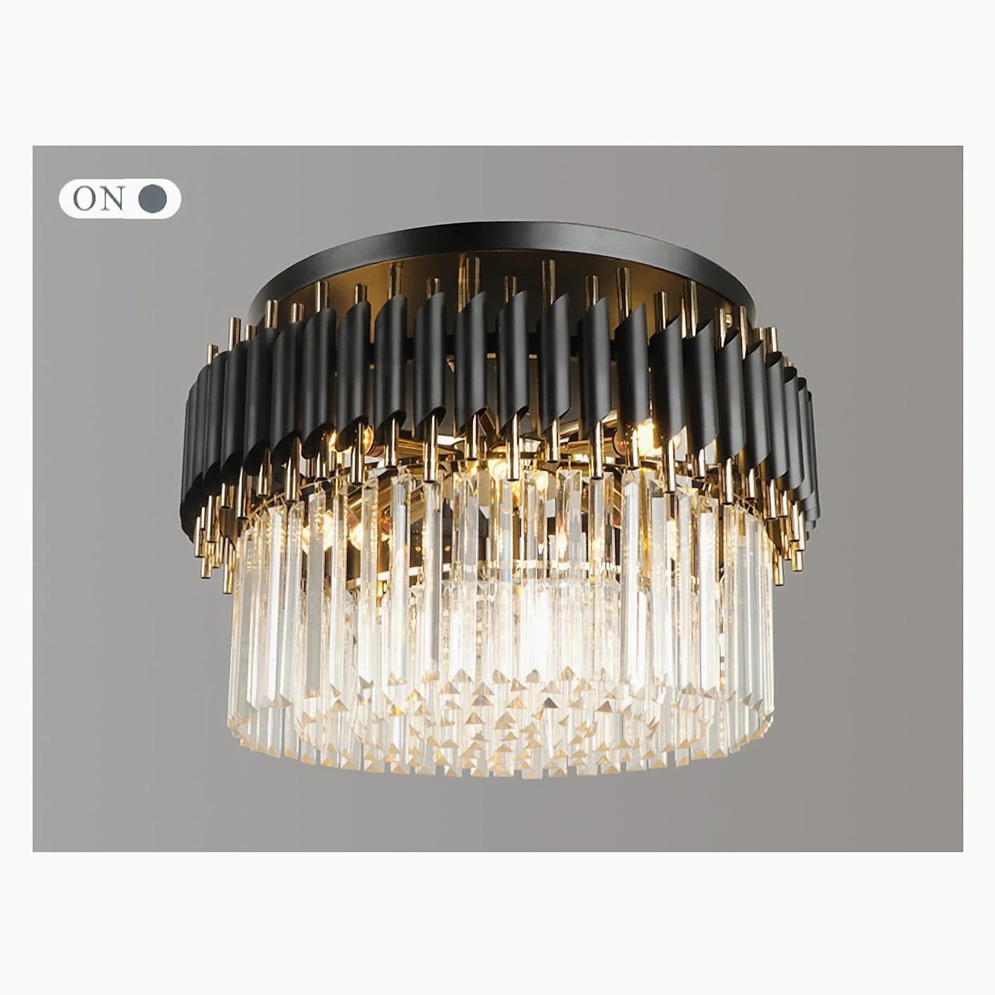 Ceriale | Grand Black Modern Crystal Ceiling Chandelier