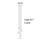 Cernobbio | Staircase Hanging Crystal Lamp