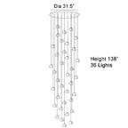 Cernobbio | Staircase Hanging Crystal Lamp